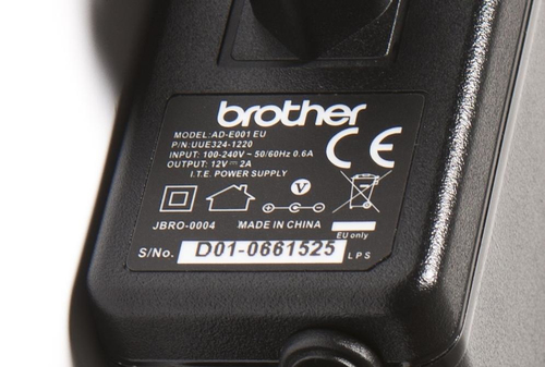 BROTHER Adaptador de corriente para la PTH300, PTE300VP, PTH500, PT-E550WVP, PTP700, PTP750W, PTD450