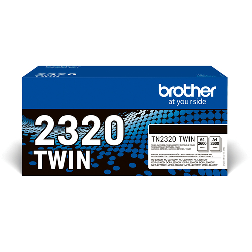 BROTHER pack de 2 cartuchos deToner negro de larga duracion tn2320twin/TN2320TWIN